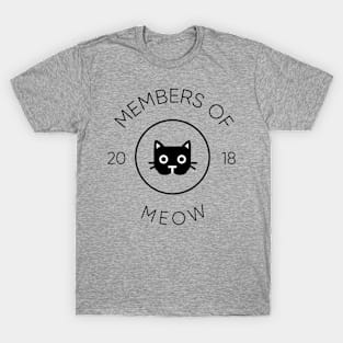 Members Of Meow - Cool Cat Club T-Shirt